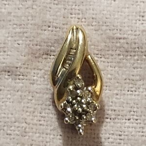Vintage ADL 10k Diamond Pendant
